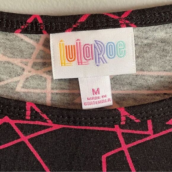 Women’s Irma LulaRoe soft shirt size Medium M pink black New NWT - Picture 2 of 3
